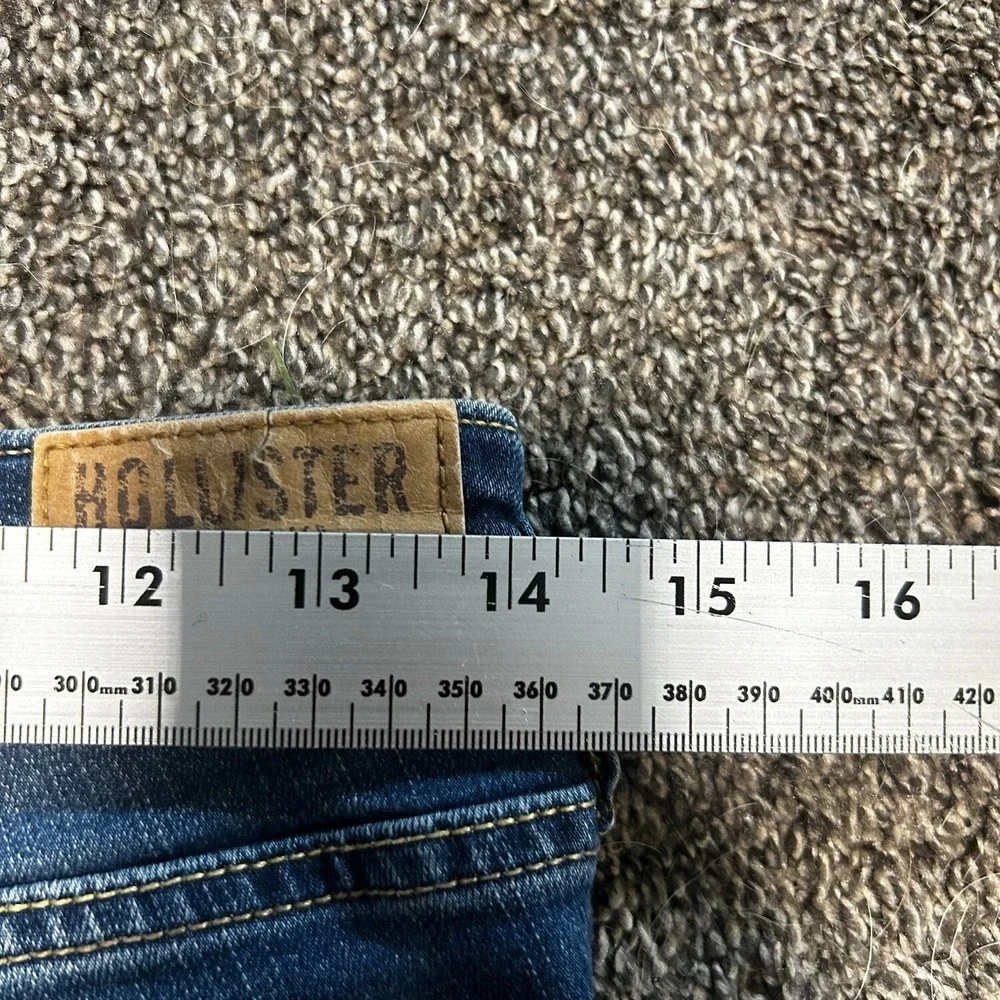 Hollister Super Skinny Jeans Womens 28 Dark Blue Good Distressed Low Rise